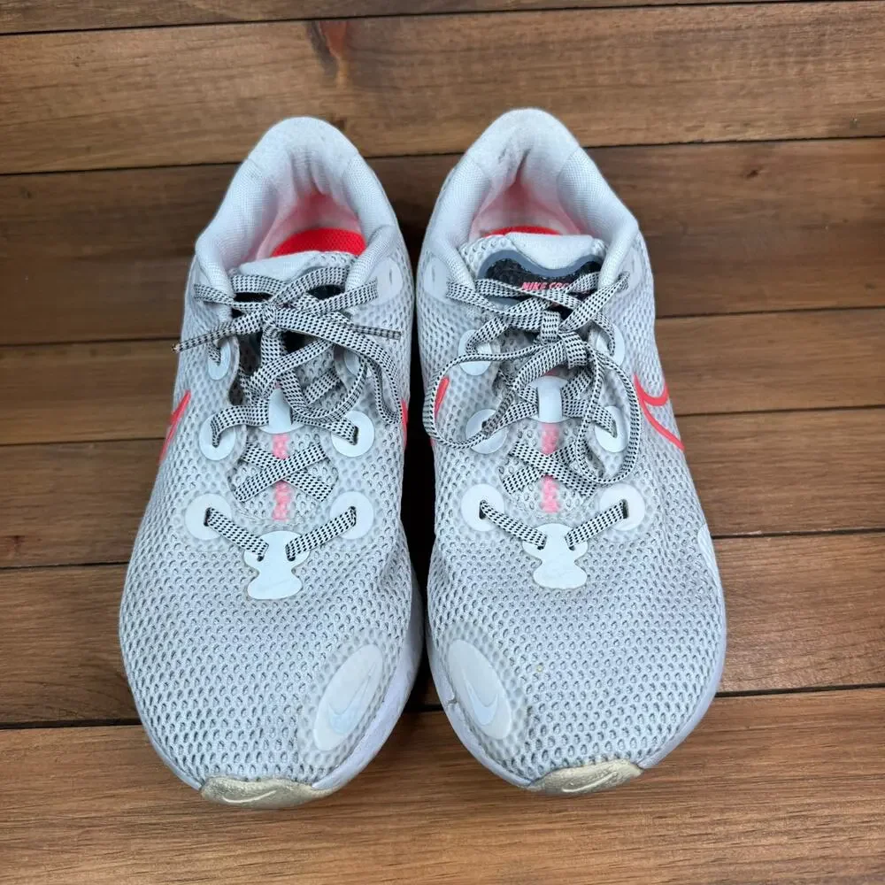 Nike Renew Run CK6360-101 Summit White Crimson Aqua Shoes Women's 9
